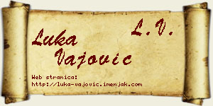 Luka Vajović vizit kartica